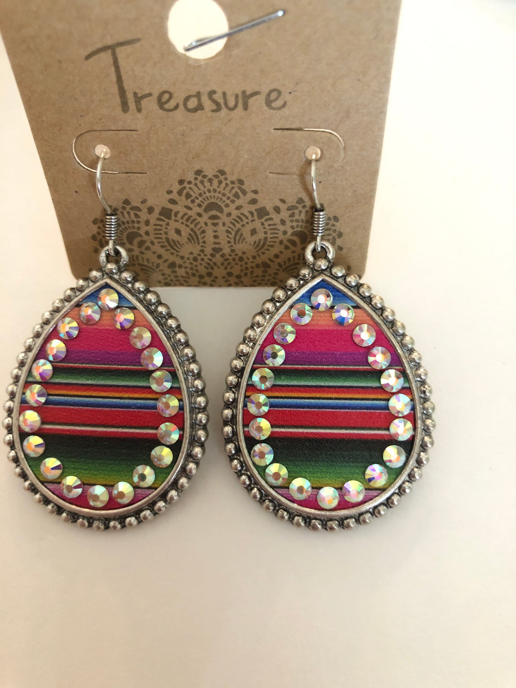 Earrings serape bling