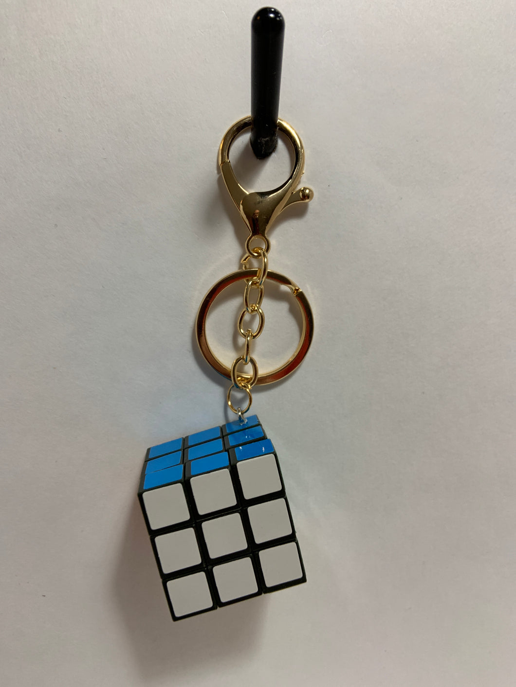 Puzzle cube keychain or zipper hook