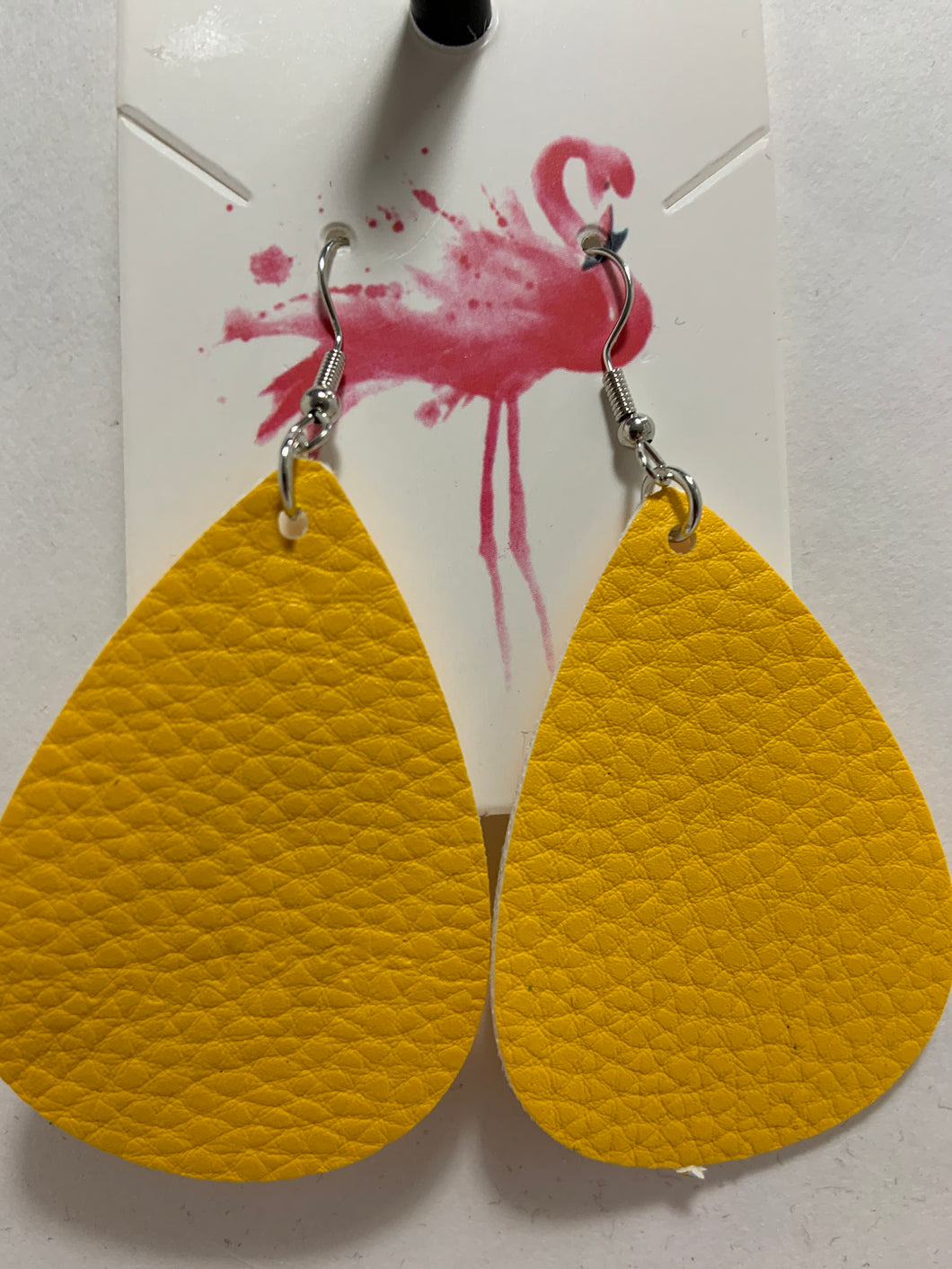 Sunflower yellow teardrop earring