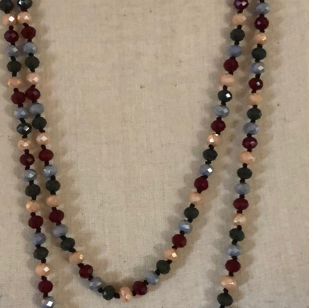 Burgundy multi beads