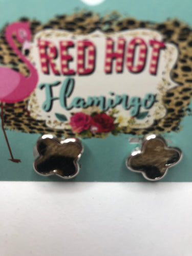 Cheetah post earrings