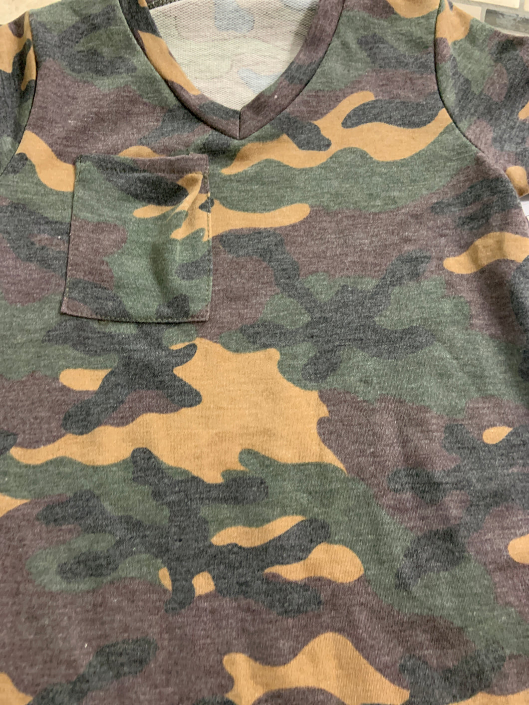 Kids camo longsleeve lucky and blessed top