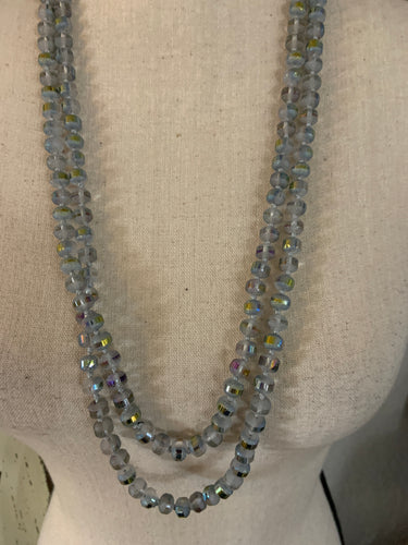 Dove gray with oil slick candy beads