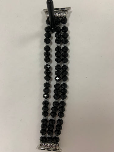 Black bead 38 mm Apple Watch band