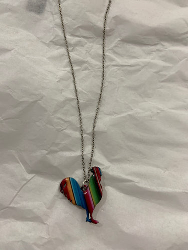 Serape chain necklace with earrings