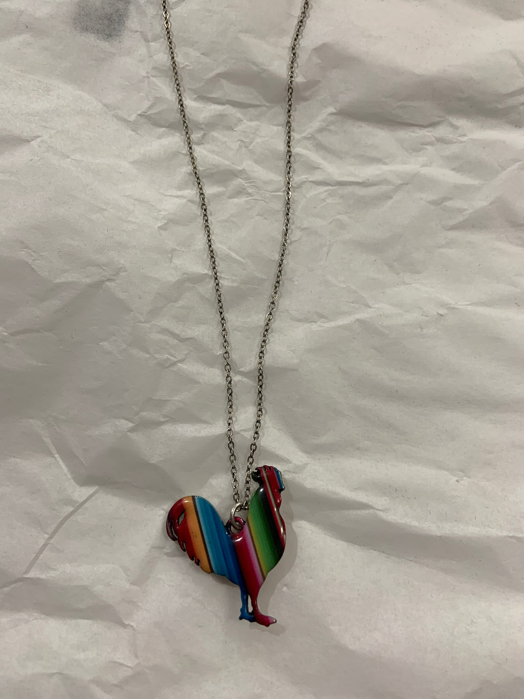 Serape chain necklace with earrings