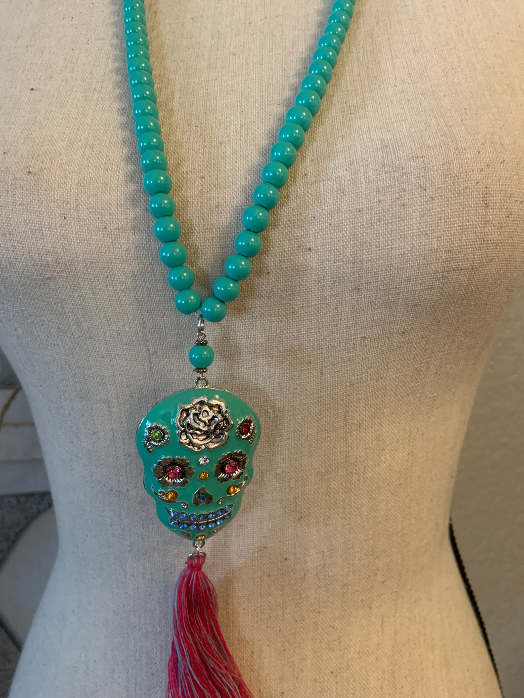 Sugar skull necklace 103