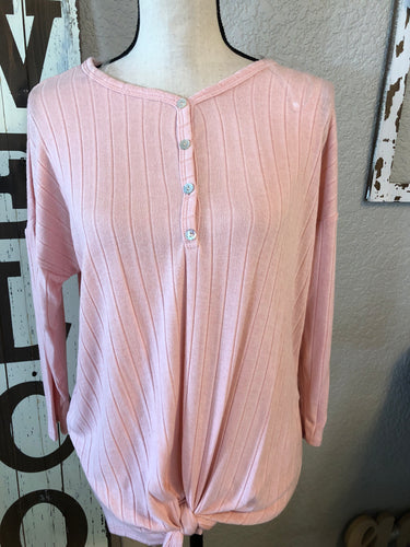 Pink sweater 3/4 sleeve