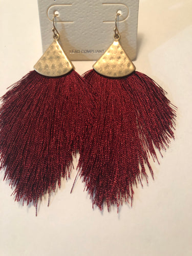 Earrings burgundy
