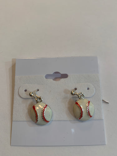 Earrings baseball