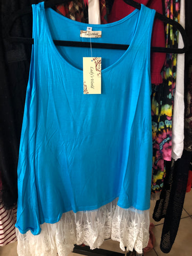 Ice blue tank