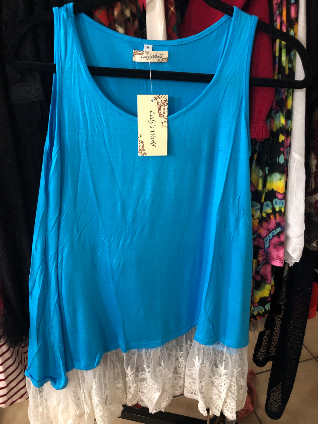 Ice blue tank