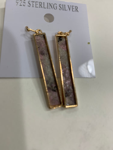 Watercolor long earrings