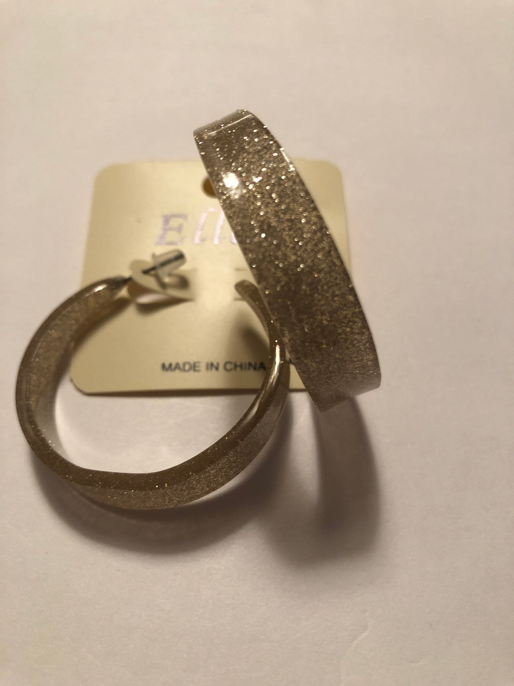 Earrings taupe sparkle