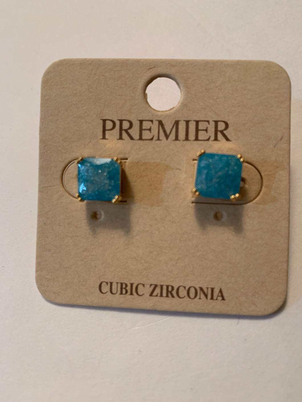 Earrings blue cz