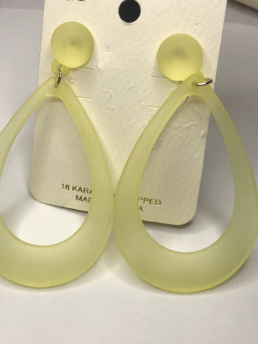 Yellow post back earrings