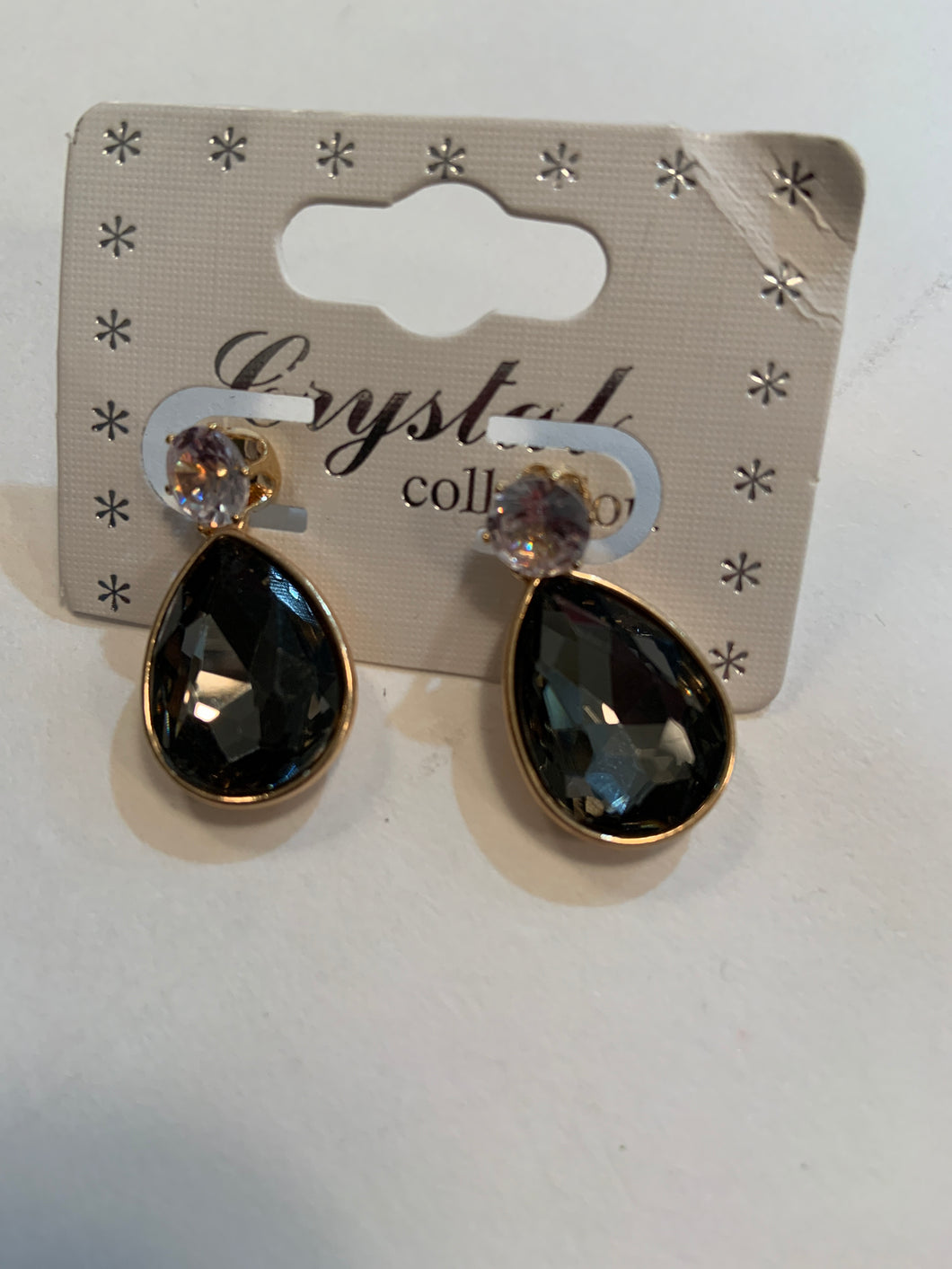Charcoal glass earrings