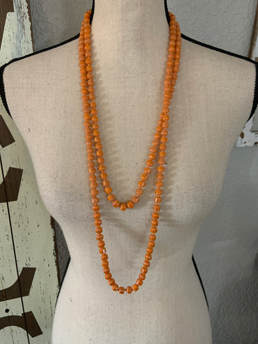 Orange candy bead necklace 801254