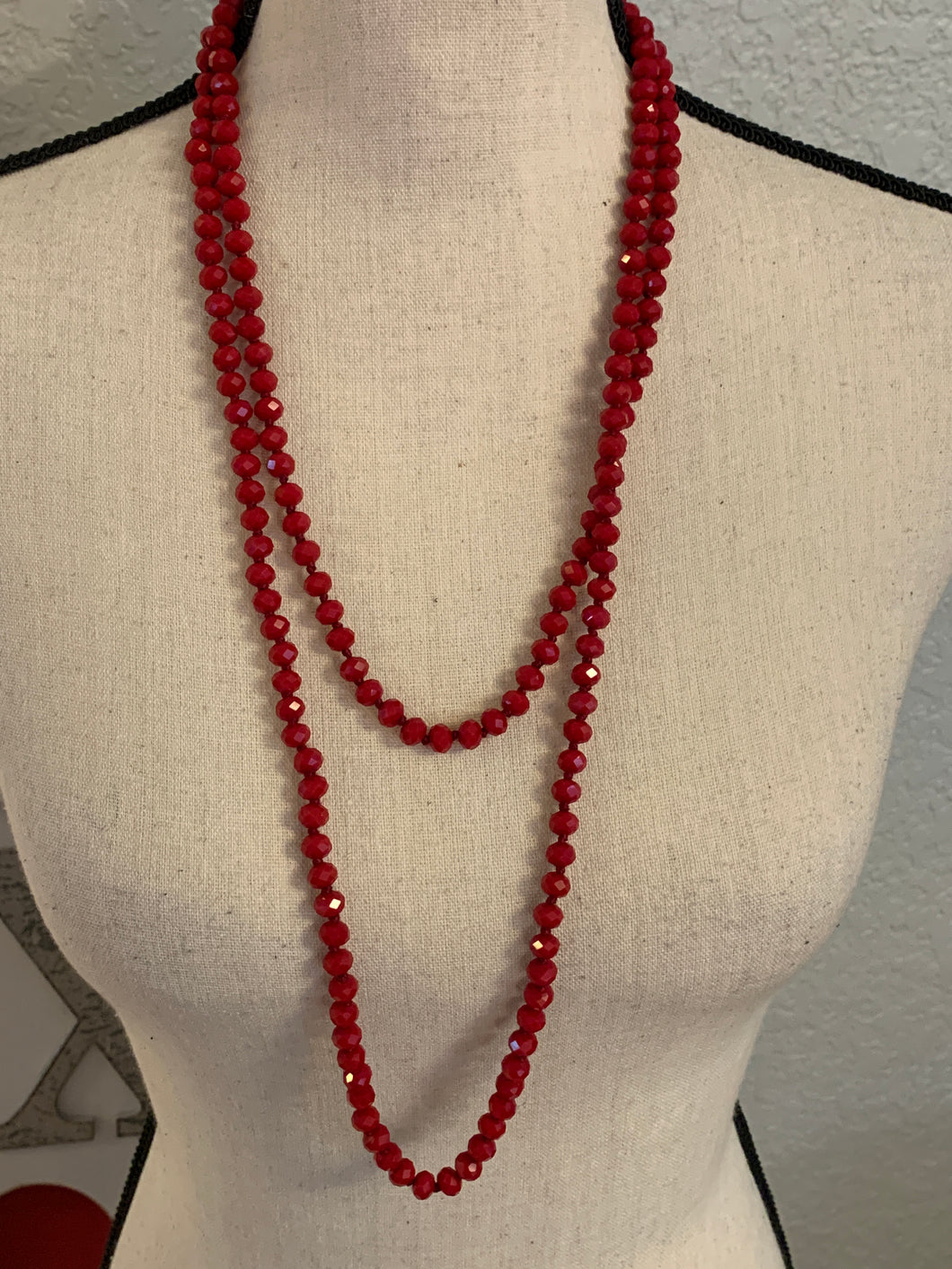 Cherry red beads