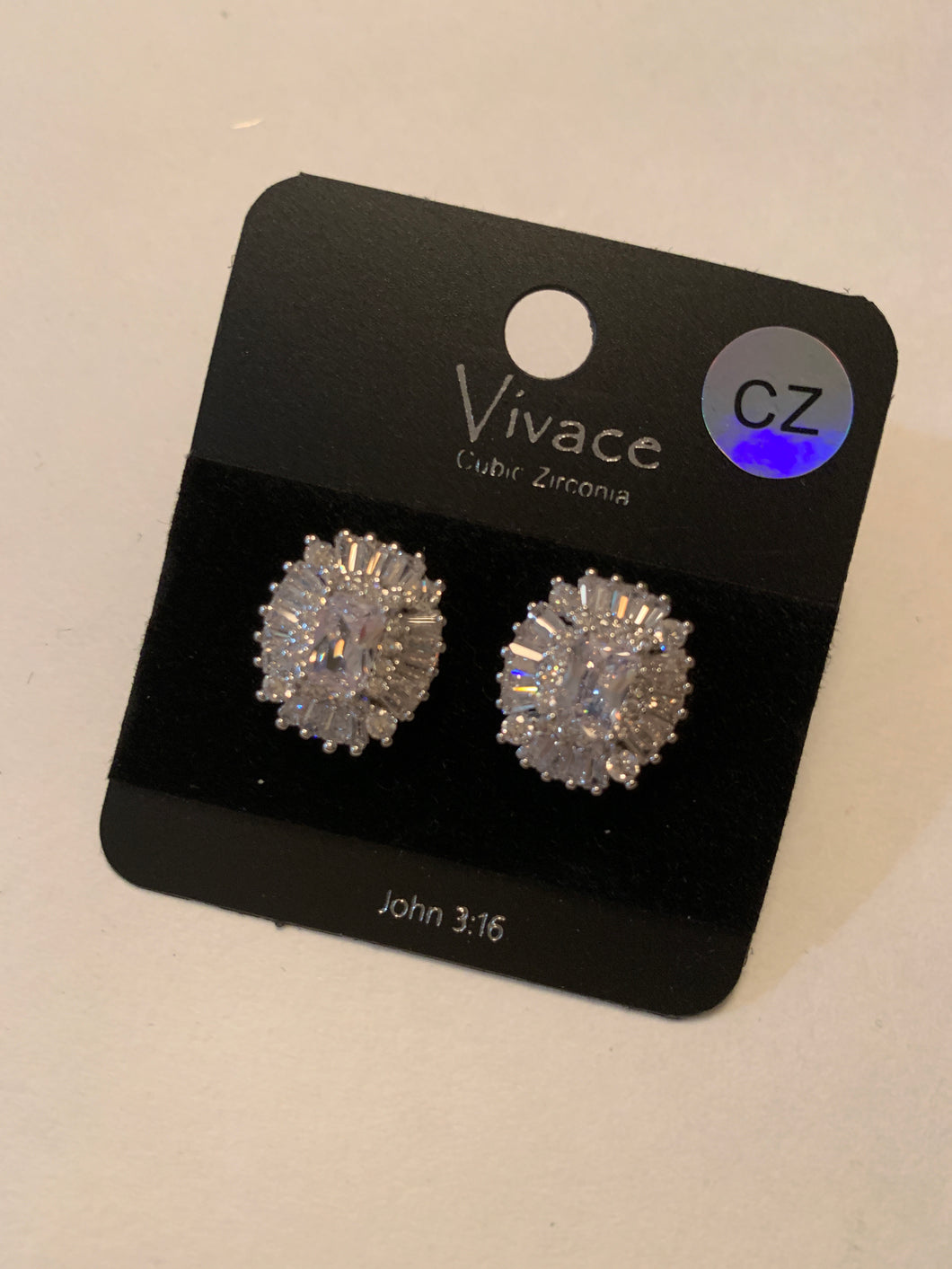 Earrings post cz