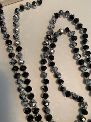 Silver and black beads