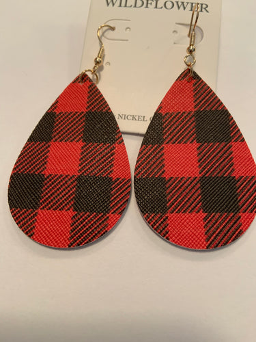 Plaid earrings