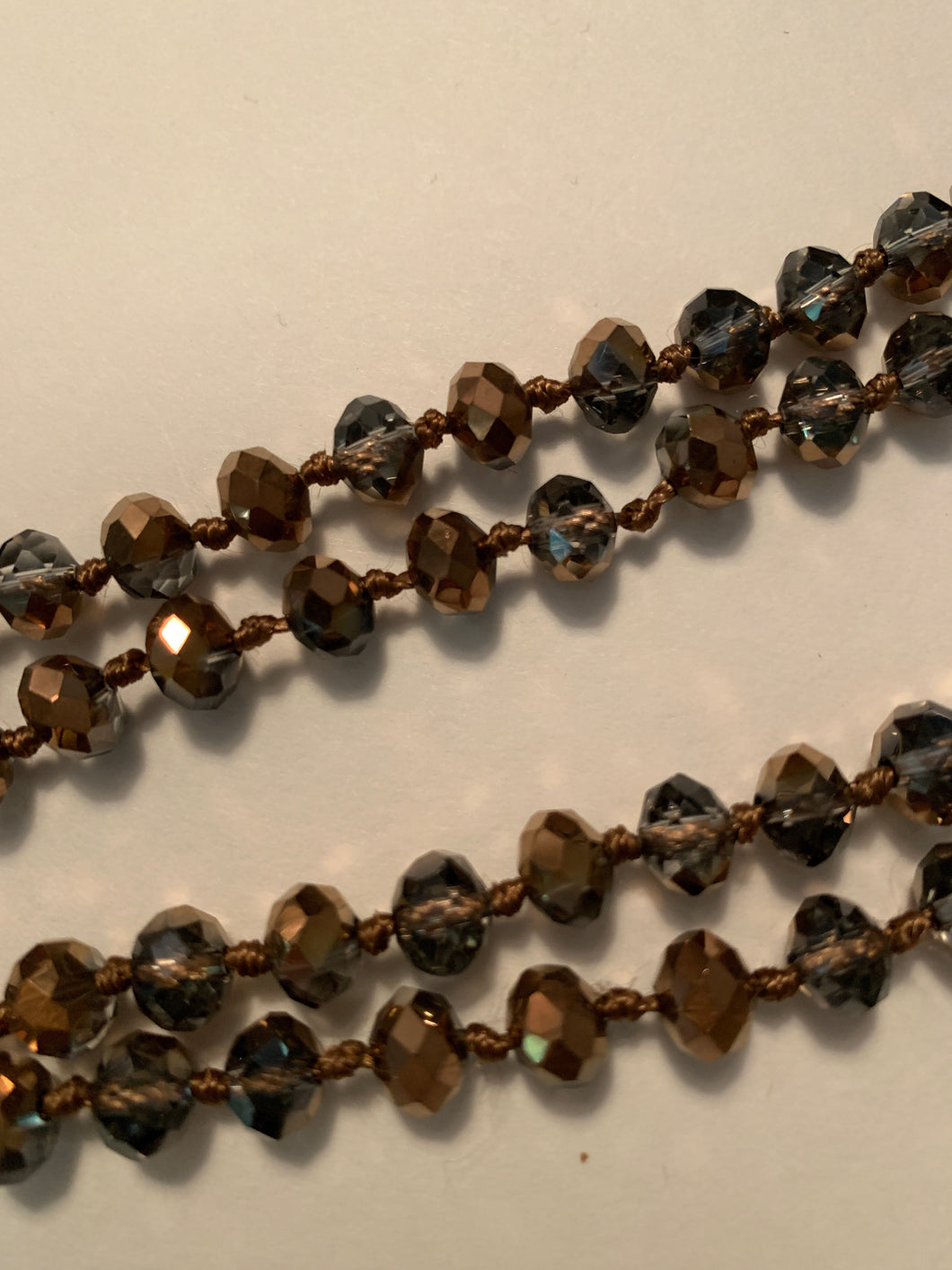 Beads brown with clear ombré