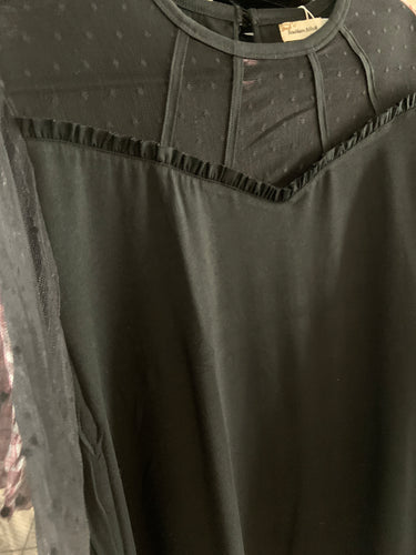 Black mesh top southern stitch