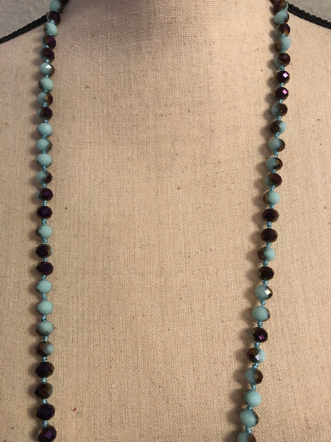 Tiffany/ purple shorty necklace