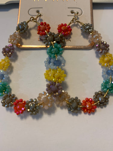 Floral beads earrings