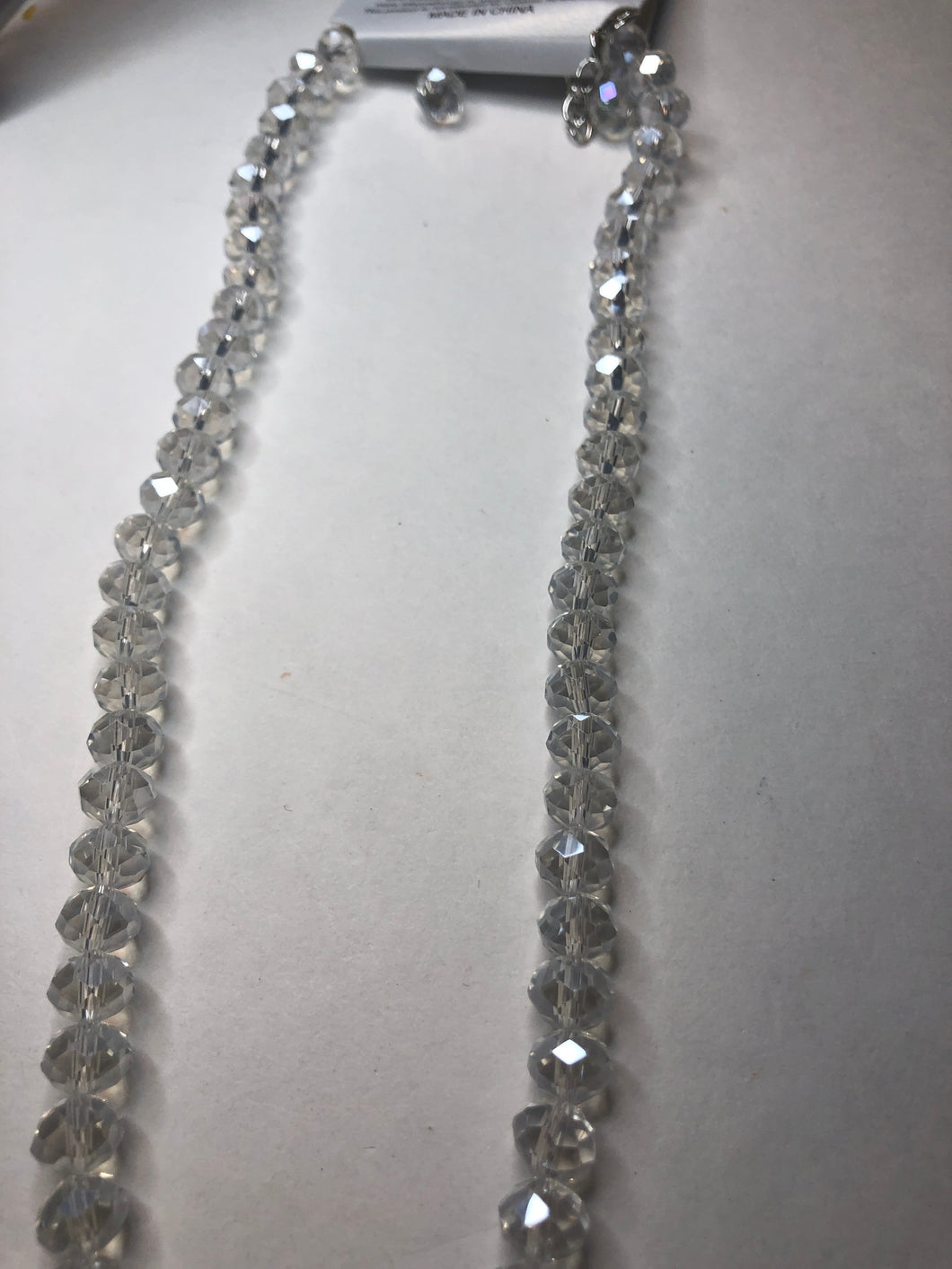 Clear shorty bead necklace