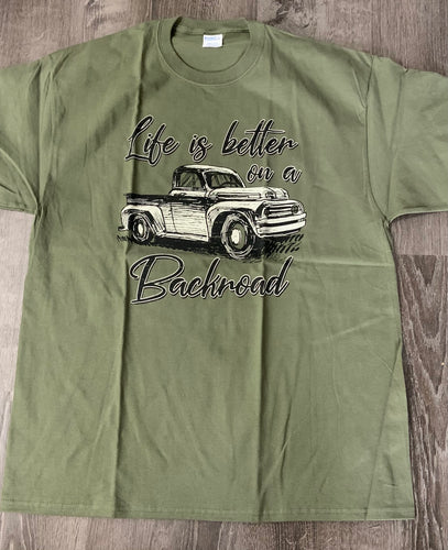 100 Life is better on the back road graphic