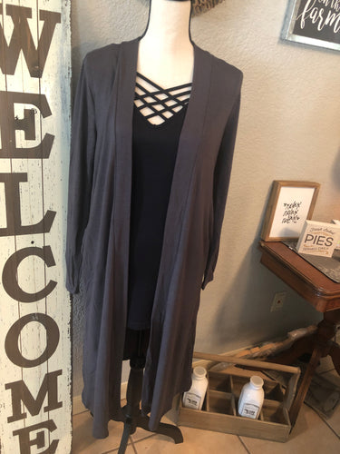 Sweater medium hidden pockets grey