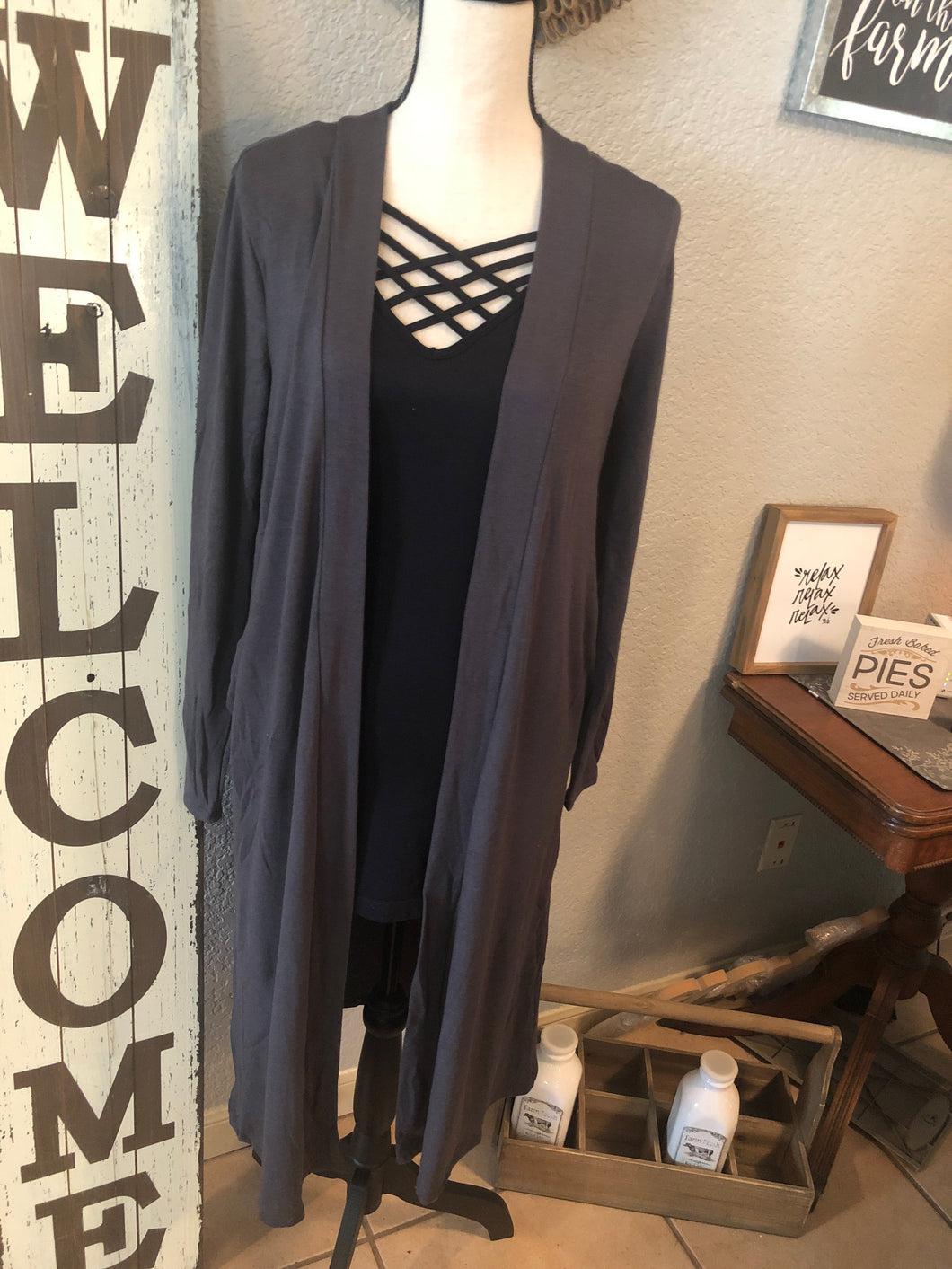 Sweater medium hidden pockets grey