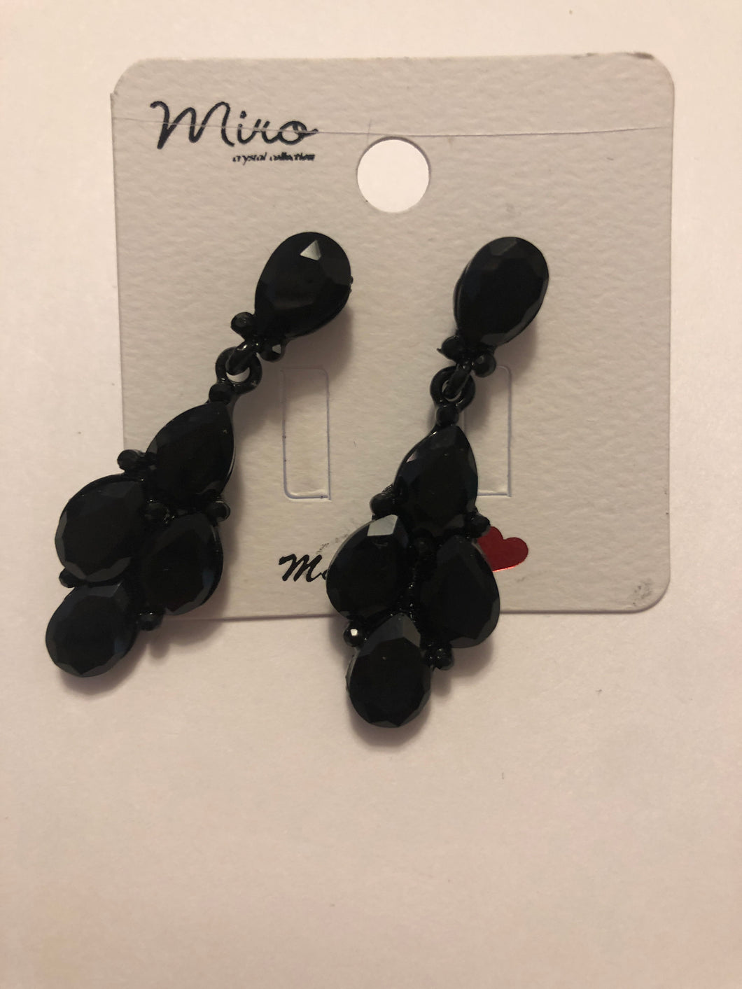 Black bling earrings 201