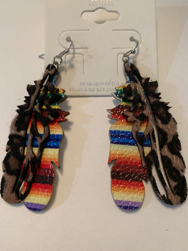 Earrings feather