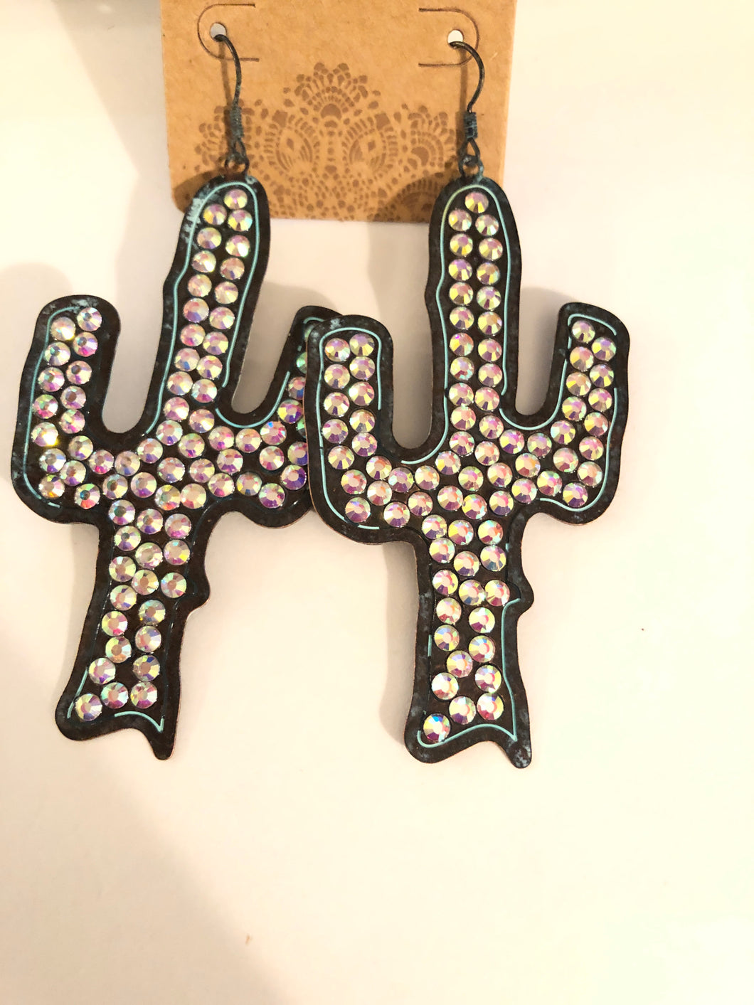 Earrings cactus bling