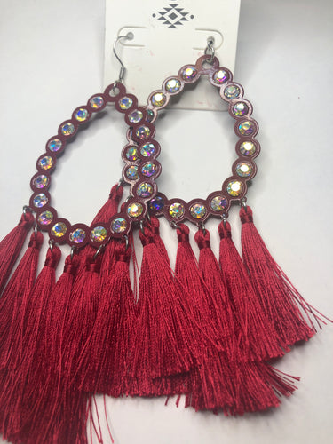 Burgundy large tassel