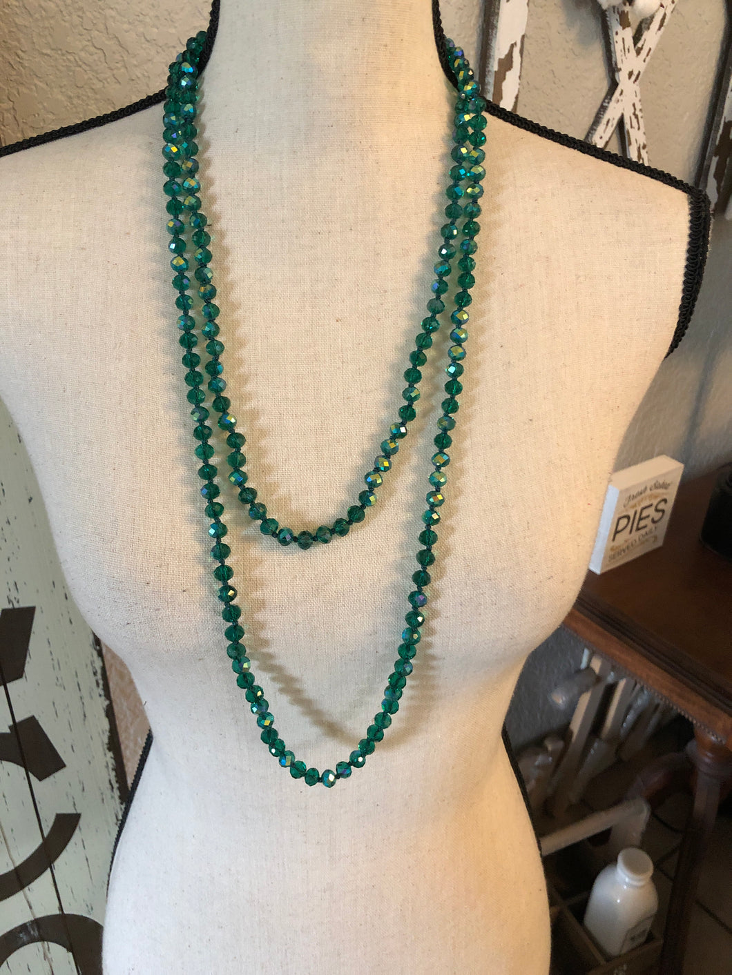 Electric green beads