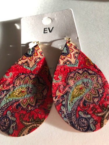 Earrings paisley teardrop