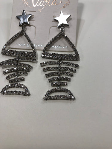 Bling tree earrings