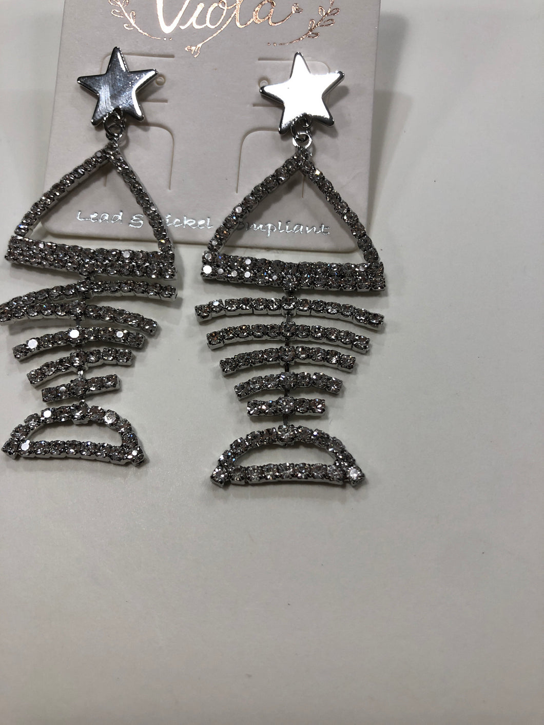 Bling tree earrings