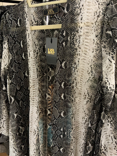 Snakeskin kimono lucky and blessed