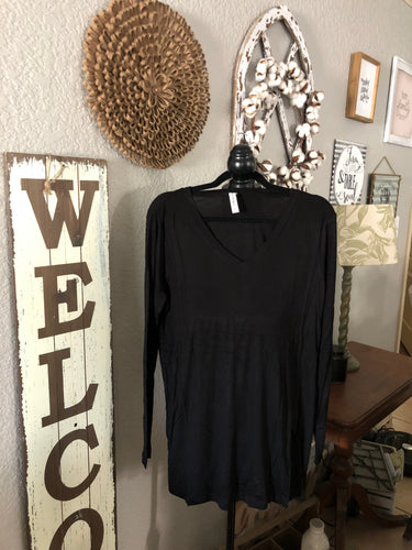 Black long sleeve top