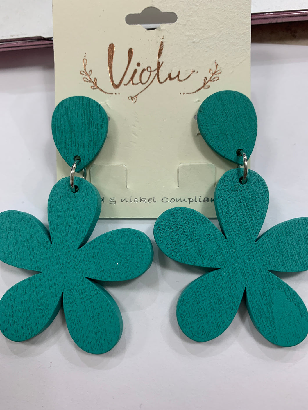 Turquoise flower earrings