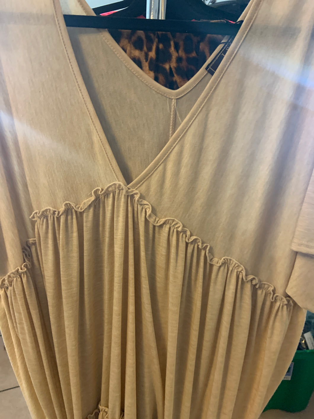 Cream ruffles LMB dress