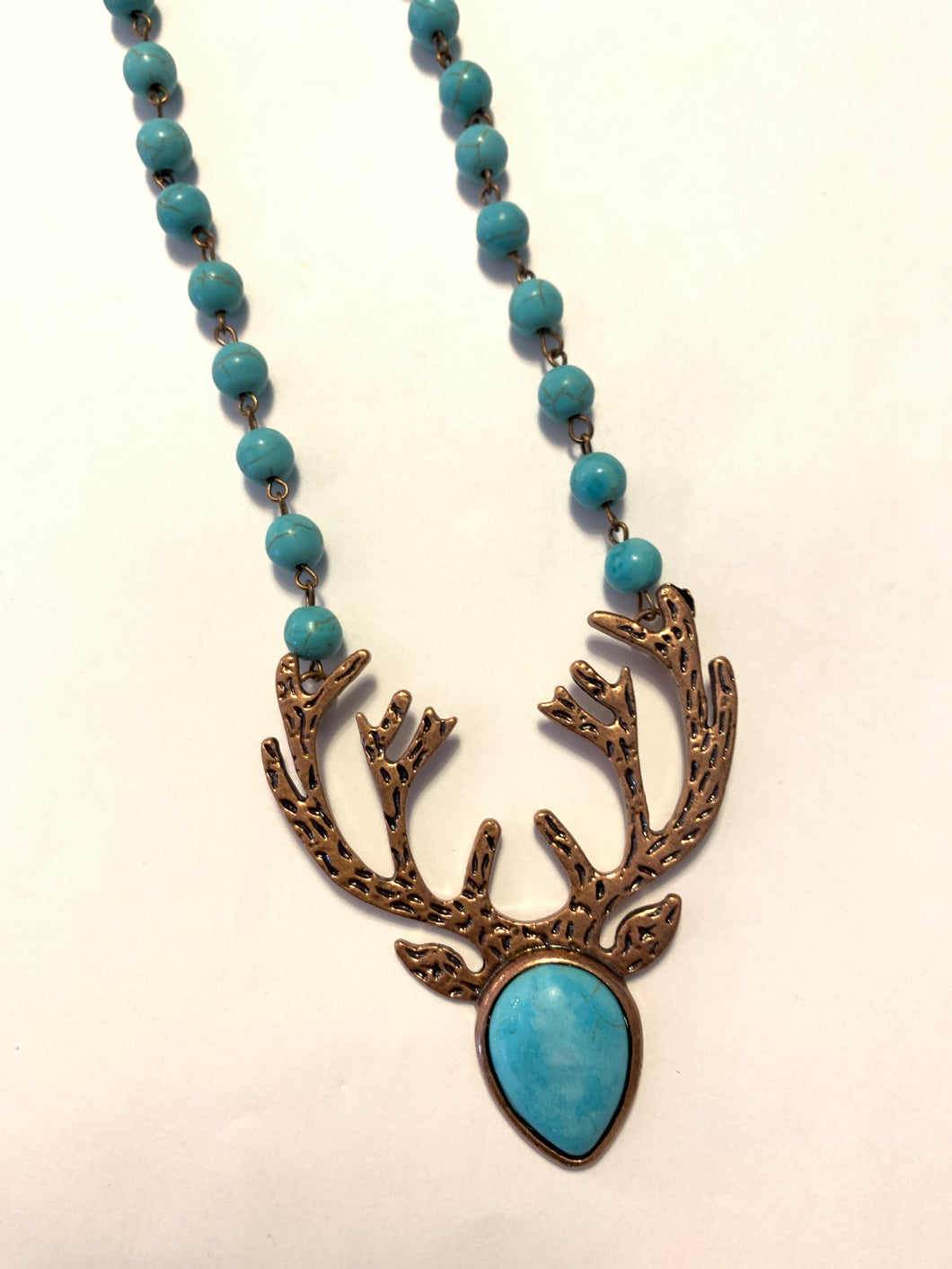 Deer turquoise necklace