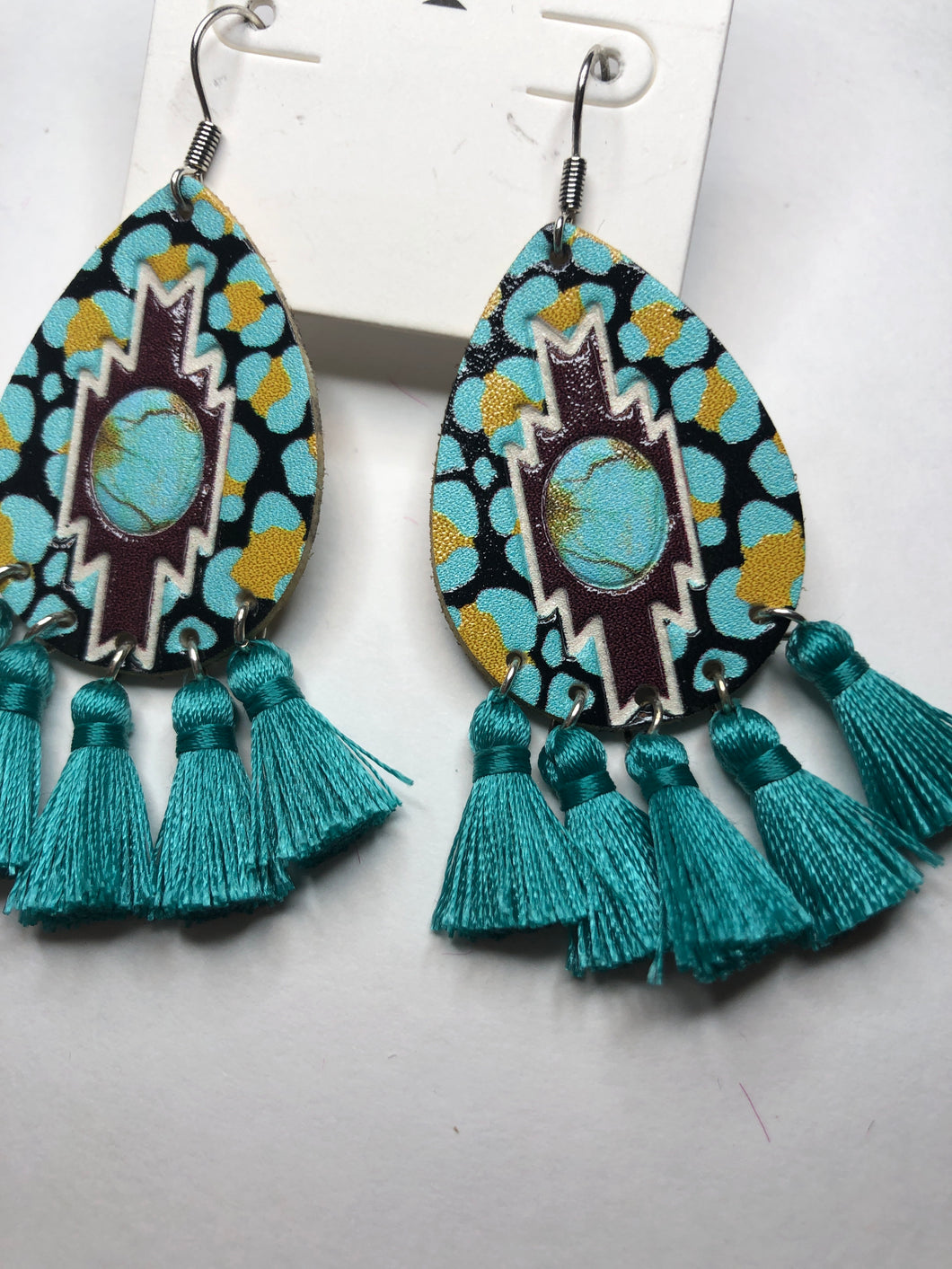 Turquoise Aztec tassel