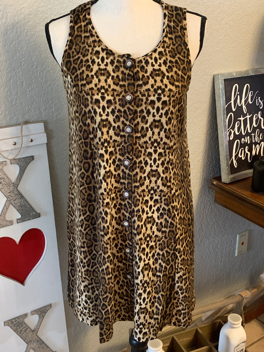 Animal print dress or vest very stretchy