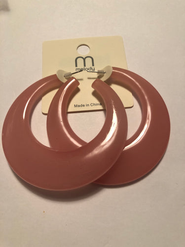 Earrings pink acrylic 119